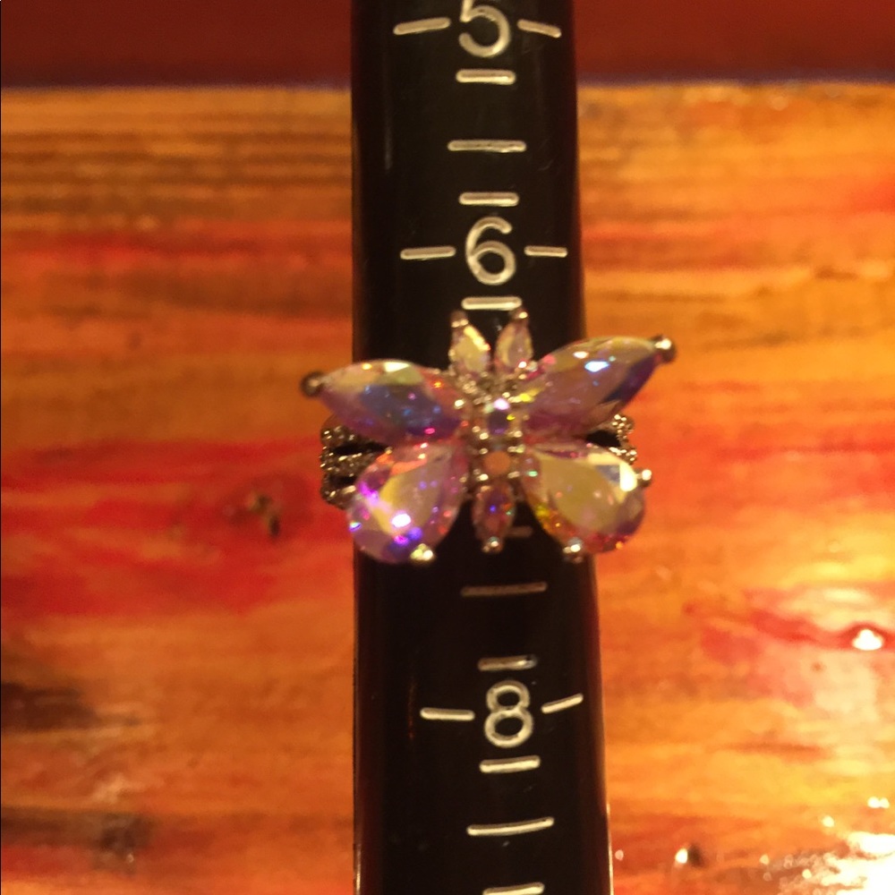 Aurora Borealis Mystic Butterfly Ring